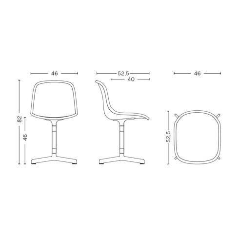 Neu 10 Swivel Chair | Polished Aluminium base